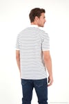 Çizgili Kısa Kollu Düğmeli Erkek Polo T Shirt 5904026 İNDİGO