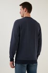 Çizgili Pamuklu Bisiklet Yaka Erkek Sweat 5905241 İNDİGO