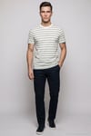Çizgili Pamuklu Relaxed Fit Bisiklet Yaka Erkek T Shirt 5904078 ELMA YEŞİLİ