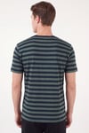 Çizgili Pamuklu Relaxed Fit Bisiklet Yaka Erkek T Shirt 5904078 NEFTİ-LACİVERT