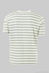 Çizgili Pamuklu Relaxed Fit Bisiklet Yaka Erkek T Shirt 5904078 ELMA YEŞİLİ