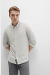 Çizgili Pamuklu Slim Fit Düğmeli Yaka Erkek Gömlek 0211402-91332 YEŞİL-BEYAZ