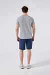 Çizgili Regular Fit Bisiklet Yaka Erkek T Shirt 6SM5021-NV LACİVERT