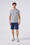 Çizgili Regular Fit Bisiklet Yaka Erkek T Shirt 6SM5021-NV LACİVERT