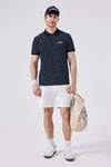 Çizgili Regular Fit Fermuarlı Erkek Polo Yaka T Shirt 6SM5020-NV LACİVERT
