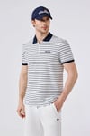 Çizgili Regular Fit Fermuarlı Erkek Polo Yaka T Shirt 6SM5020-OF BEYAZ