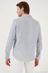 Çizgili Regular Fit Pamuklu Uzun Kollu Erkek Gömlek CF25S129721 SAKS