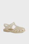 Clasica Cristal Kafes Tasarımlı Cırtlı Unisex Çocuk Sandalet BB338 AÇIK BEJ