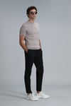 Class Fitilli Bisiklet Yaka Regular Fit İnce Kısa Kollu Triko Erkek Kazak 111090078 BEJ