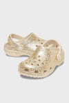 Classic Chunky Glitter Clog K Simli Çıkarılabilir Kayışlı Kız Çocuk Terlik 211939-0LH ALTIN