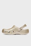 Classic Chunky Glitter Clog K Simli Çıkarılabilir Kayışlı Kız Çocuk Terlik 211939-0LH ALTIN