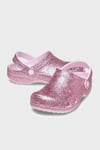 Classic Chunky Glitter Clog K Simli Çıkarılabilir Kayışlı Kız Çocuk Terlik 211939-6ZW PEMBE