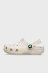 Classic Glow Paint Splatter Clog Sandalet Kız Çocuk Terlik 212495-2MT BEYAZ