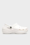 Classic Platform Clog W Logolu Çıkarılabilir Kayışlı Kadın Terlik 206750-100 BEYAZ