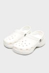 Classic Platform Clog W Logolu Çıkarılabilir Kayışlı Kadın Terlik 206750-100 BEYAZ
