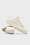 Converse Chuck Taylor All Star Lift Deri Platform Sneaker Bayan Ayakkabı A12765C 286 KREM