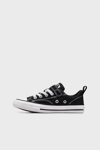 Converse Logolu Cırtlı Sneaker Unisex Çocuk Ayakkabı A06410C 001 SİYAH-BEYAZ