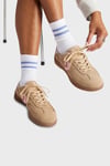 Converse Logolu Hakiki Deri ve Süet Karışımlı Sneaker Bayan Ayakkabı A15088C 248 KAHVE