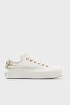 Converse Logolu Kemer Detaylı Platform Taban Sneaker Bayan Ayakkabı A11866C 286 BEYAZ