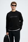 Cooper Logolu Bisiklet Yaka Örme Erkek Sweat 112030198 SİYAH