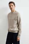Cooper Logolu Bisiklet Yaka Örme Erkek Sweat 112030198 BEJ