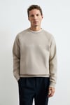 Cooper Logolu Bisiklet Yaka Örme Erkek Sweat 112030198 BEJ