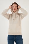 Core Jcoblack Relaxed Fit Kapüşonlu Erkek Sweat 12245407 BEJ
