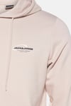 Core Jcoboost Pamuklu Regular Fit Logolu Kapüşonlu Erkek Sweat 12284472 TAŞ