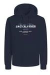 Core Jcoboost Pamuklu Regular Fit Sırt Baskılı Kapüşonlu Erkek Sweat 12284471 LACİVERT