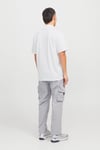 Core Jcofusion Pamuklu Regular Fit Yarım Fermuarlı Erkek Polo Yaka T Shirt 12273127 BEYAZ-SİYAH
