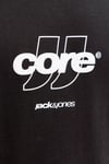 Core Logolu Pamuklu Regular Fit Bisiklet Yaka Erkek T Shirt 12289868 SİYAH