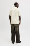 Core Logolu Pamuklu Regular Fit Bisiklet Yaka Erkek T Shirt 12289868 KREM