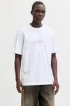 Core Logolu Pamuklu Regular Fit Bisiklet Yaka Erkek T Shirt 12289868 BEYAZ