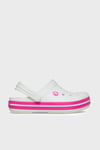 Crocband Clog K Logolu Çıkarılabilir Kayışlı Kız Çocuk Terlik 207006-6WU Beyaz-Fuşya