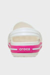 Crocband Clog K Logolu Çıkarılabilir Kayışlı Kız Çocuk Terlik 207006-6WU Beyaz-Fuşya