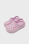 Crocband Clog T Logolu Çıkarılabilir Kayışlı Sandalet Kız Çocuk Terlik 207006-6GD AÇIK PEMBE