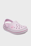 Crocband Clog T Logolu Çıkarılabilir Kayışlı Sandalet Kız Çocuk Terlik 207005-6GD AÇIK PEMBE