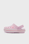 Crocband Clog T Logolu Çıkarılabilir Kayışlı Sandalet Kız Çocuk Terlik 207006-6GD AÇIK PEMBE