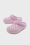 Crocband Clog T Logolu Çıkarılabilir Kayışlı Sandalet Kız Çocuk Terlik 207006-6GD AÇIK PEMBE