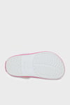 Crocband Clog T Logolu Çıkarılabilir Kayışlı Kız Çocuk Terlik 207005-6WU Beyaz-Fuşya