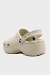 Crocs Classic Platform Clog W Logolu Çıkarılabilir Kayışlı Kadın Terlik 206750-2Y2 KEMİK