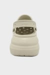 Crocs Crush Clog Logolu Platform Taban Çıkarılabilir Kayışlı Unisex Terlik 207521-2Y2 KEMİK