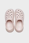 Crocs Crush Clog Logolu Platform Taban Çıkarılabilir Kayışlı Kadın Terlik 207521-6UR PUDRA