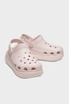Crocs Crush Clog Logolu Platform Taban Çıkarılabilir Kayışlı Kadın Terlik 207521-6UR PUDRA