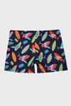 Daniel Desenli Lastikli Bel Boxer Erkek Çocuk Mayo Short SR2631000007 LACİVERT