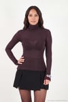 Dar Kalıp Balıkçı Yaka İnce Kadın Bluz 5866880 MÜRDÜM