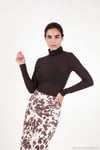 Dar Kalıp Balıkçı Yaka İnce Kadın Bluz 5866880 KAHVE