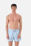 Deniz Şortu All Over Cepli Erkek Mayo Short JFSSSW30STRIPES MAVİ-BEYAZ