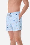 Deniz Şortu All Over Cepli Erkek Mayo Short JFSSSW30STRIPES MAVİ-BEYAZ