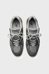 Deri Karışımlı Logolu Sneaker Erkek Ayakkabı U991RG2 FÜME